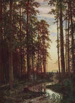 Abend in einem Kiefernwald 1875