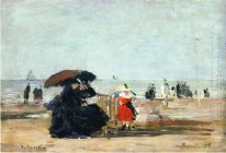 Trouville Beach Scene 1875