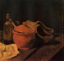 Still Life With Earthenware Bottle And Clogs 1885