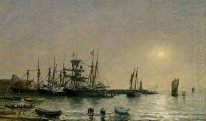 Portrieux Boote vor Anker In Port 1873