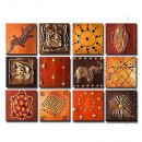 Hand-painted Animal Oil Painting - Set of 12