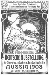 general german poster exhibition for trade industry and agricult