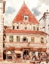 Aquarelle de Steyr Bummerlhaus 1871