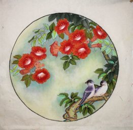 Oiseaux et fleurs - Peinture chinoise