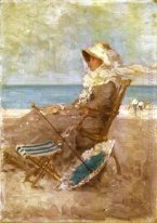 Kvinna på Seashore