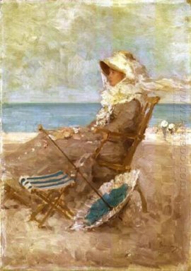 Frau auf der Küste