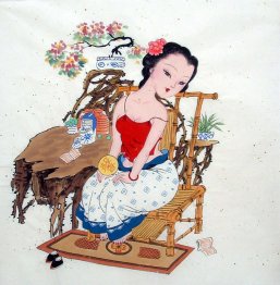 Beautiful lady - Chinese Painting