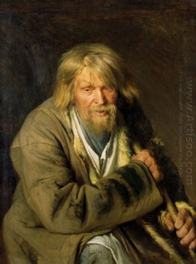 Old Man avec une béquille 1872