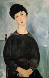 seated young woman 1918