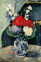 Still Life Delft Vase With Flowers 1874