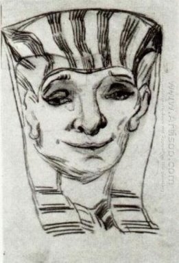 Mask av en egyptisk mumie 1889