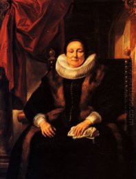 Portrait Of A Lady Sitting In A Chair