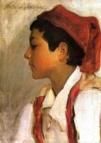 Head Of A Neapolitan Boy In Profile 1879