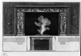 Fireplace With A Frieze Of Masks Winged Figures At The Hips Othe