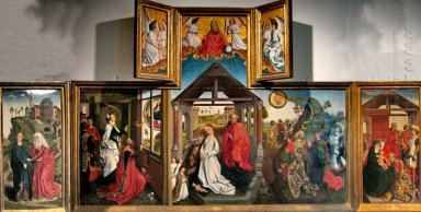 Polyptych mit der Geburt Christi