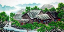 A small village - Chinese Painting