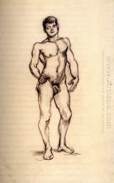 Standing Male Nude Seen From The Front