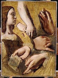 Study For The Apotheosis Of Homer S Profile Raphael Hands Of Ape