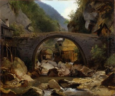 Mountain Stream Dalam Auvergne 1830