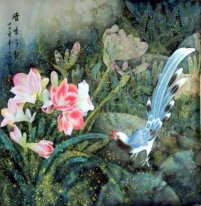 Oiseaux et fleurs - Peinture chinoise