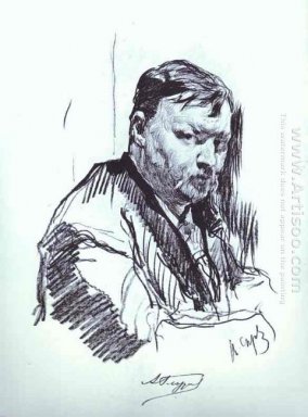 Portret van De Componist Alexander Glazunov 1899