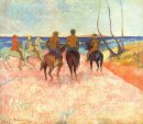 cavaliers sur la plage 1902