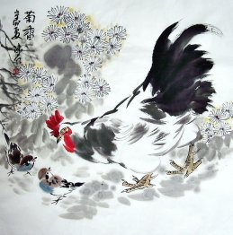 Chrysanthemum&Chicken - Chines Painting