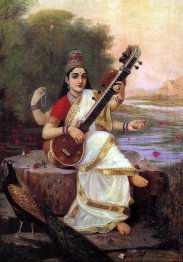 Painting of the Goddess Saraswati