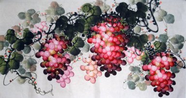 Uvas - Pintura china