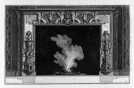 Fireplace With A Frieze Of Griffins Hips Candlestick