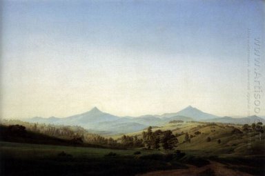 Böhmische Landschaft mit dem Berg Milleschauer