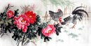 Chicken-Pivoine - Peinture chinoise