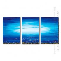 Hand-painted Abstract Oil Painting - Set of 3