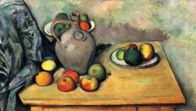 Still Life jarro e fruto em uma tabela 1894