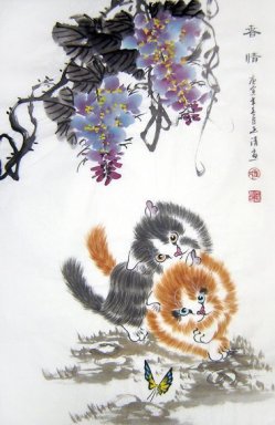 Cat - Peinture chinoise