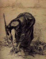 Mujer campesina siembra Beets 1885