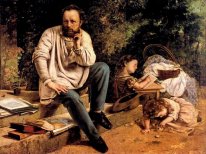 Pierre Joseph Proudhon e seus filhos Em 1853 1865