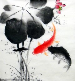 Fish-Lotus - Chinese Painting