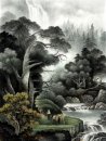 Paisaje con árboles - la pintura china