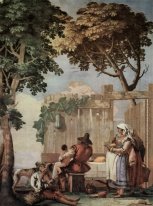 Peasant Family at Table, from the Room of Rustic Scenes, in the