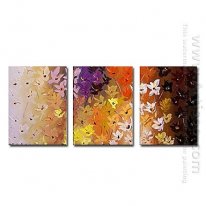 Hand-painted Floral Oil Painting - Set of 3