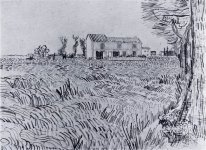 Farmhouse In A Wheat Field 1888