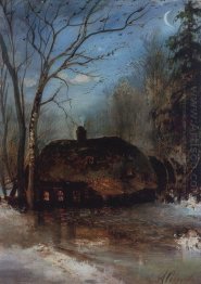 spring landscape with cottage 1890