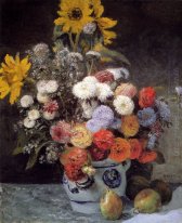 Mixed Flowers In An Earthware Pot 1869