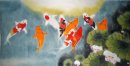 Fish & Lotus - peinture chinoise