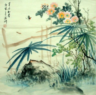 Vogels&Bloemen - Chinees schilderij