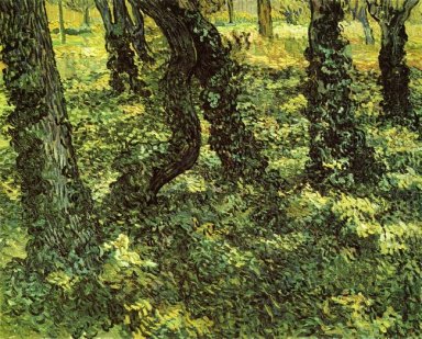 Troncos de árvores com Ivy 1889