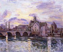 the bridge at moret at sunset 1892