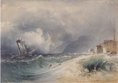 Tempête sur le lac de Garde 1839