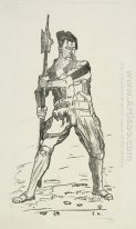 Landsknecht mit Hellebarde 1897